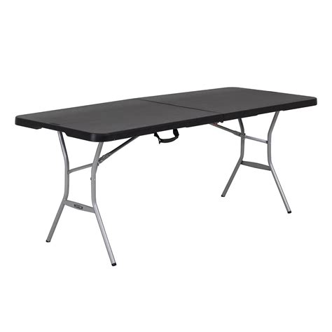 6 foot black folding table|home depot 6ft foldable tables.